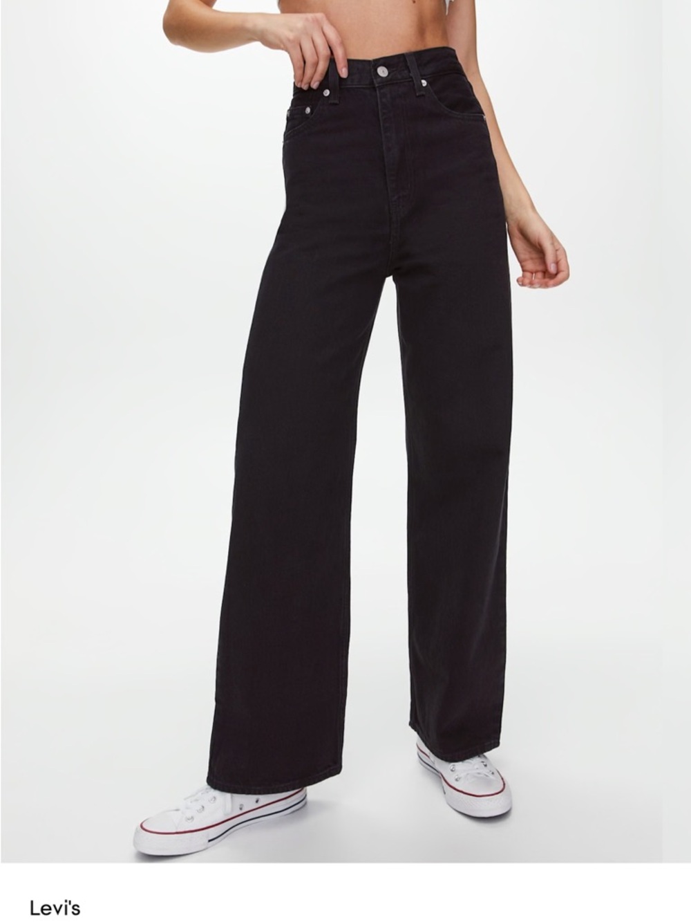 Levi's Black High Loose Wide Leg Jeans